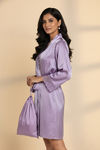 Zivame Luxe Satin 5 Pc Sleep Set - Purple Heat — thumbnail 5